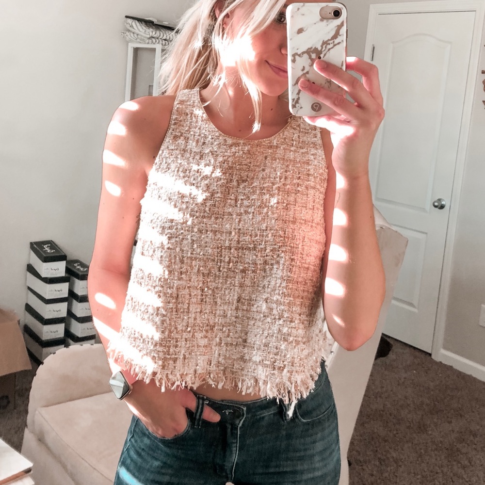 Tweed crop top